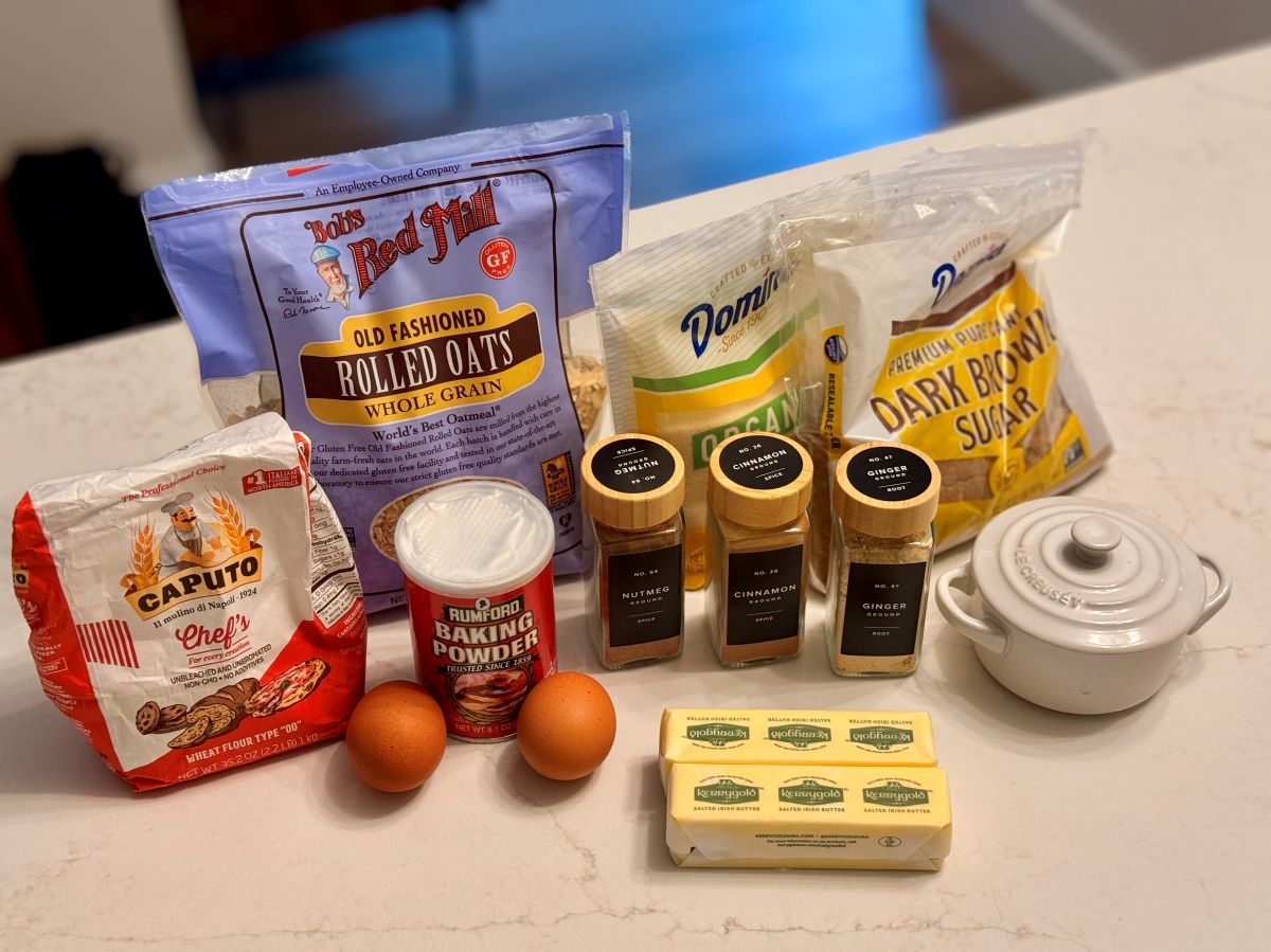 Cookie dough preparation and mixing on the counter