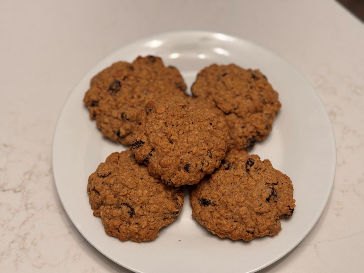 Fall oatmeal raisin spice cookies