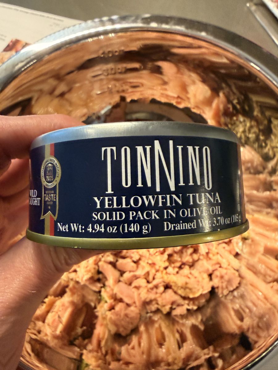 A high-quality can of Tonnino yellowfin tuna